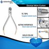 OdontoMed2011® Hard Wire Cutter Plier Tc Tip Dental Standard Distal Orthodontics Stainless Steel Instruments (Silver + Gold)