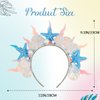 GENBREE Light Up Mermaid Headband Led Starfish Hair Band Glowing Shell Headbands Pearl Beach Festival Party Hair Accessories