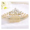 Yokawe Bridal Wedding Hair Comb Gold Rhinestone Bride Side Combs Crystal Hair Accessories for Women and Girls