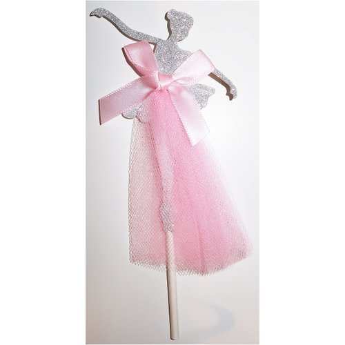 Flairs New York Happy Birthday Decorations Cake Toppers Party Props (Pack of 1 Cake Topper, Baby Pink Esmeralda Position)