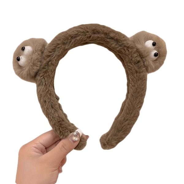 Leadigol Cute Plush Hairband Headwear Cartoon Hair Hoop Gifts Wash Face Headband Plush Headband