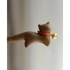 Green Sandalwood Hand Carved Wood Cat，Kitten Wood hairpin，Hair Stick Cat Shaped Hair，Bell wooden kitten，Hair Clip for Women Hair Accessories