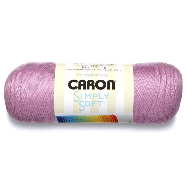 Caron H97COL0005 Simply Soft Collection Yarn, 6oz, Gauge 4 Medium, 100% Acrylic- Blackberry - Machine Wash & Dry