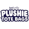 TeeTurtle - Plushie Tote Bag - Blue + Rainbow Axolotl - From the creators of the Original Reversible Octopus Plushie - Take Your Plush Pal Wherever You Go!