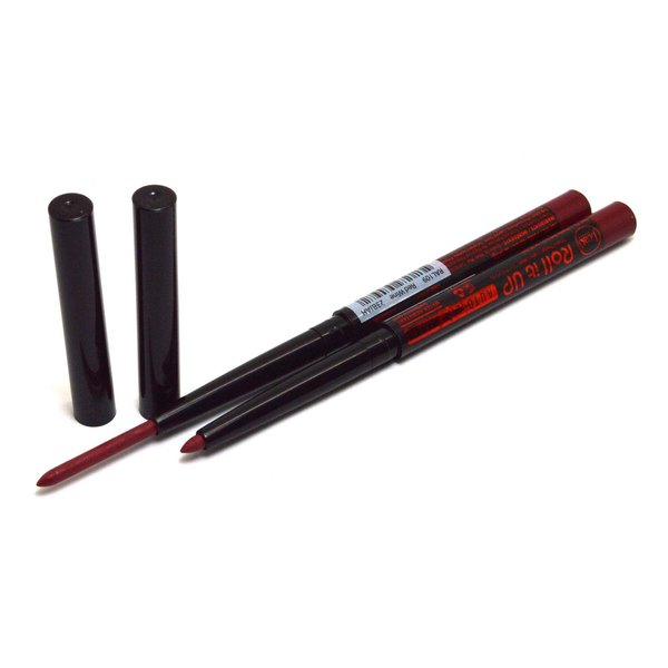 Jcat Beauty 2pcs x RAL109 Red Wine Auto Roll it Up Lip Liner Lipliner Pencil + Free Zipbag