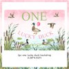 Balterever Duck Hunting First Birthday Decoration for Girls Pink One Lucky Duck Birthday Backdrop Mallard Duck 1st Birthday Party Decorations for Girls 1st Birthday Party Supplies
