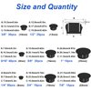 Tnisesm 200Pcs 8 Sizes Nylon Plastic Hole Plugs Black 1/4" 5/16" 3/8" 1/2" 5/8" 3/4" 7/8" 1" Round Drill Hole, Flush Type Panel Knockout Locking Plugs, Furniture Cabinet Insert End Caps