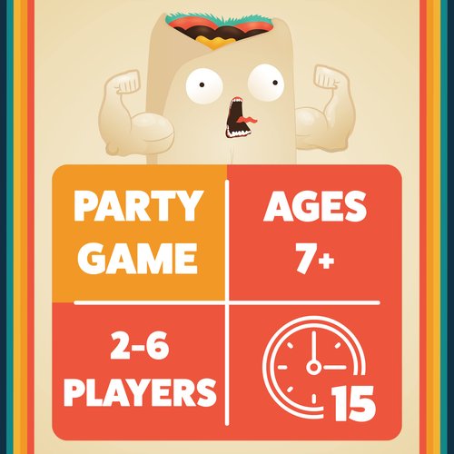 Exploding Kittens Presents Throw Throw Burrito - A Dodgeball Card Game - Family Card Games for Adults, Teens & Kids - 2-6 Players - Ages 7 and Up - 120 Cards