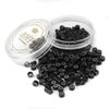 2 Bottles, 200Pcs Beads Silicone Aluminium Micro Nano Rings 5.0x3.0x3.0 mm Lined For I Tip/Nano Hair Extensions Tool Beads (Black Color)