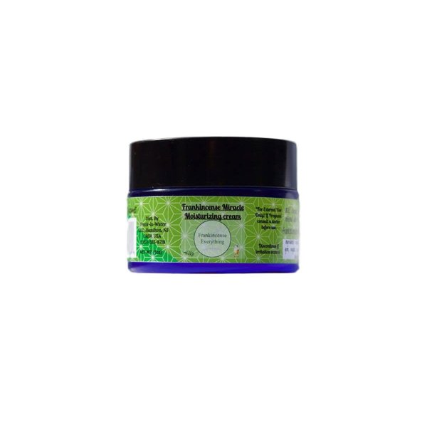 Frankincense Miracle Moisturizing Cream | 100% All-Natural Boswellia Frankincense Anti-Aging Skin Cream | Organic Sacred Frankincense Infused Coconut Oil and Shea Butter - 1 Oz Glass Jar