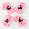 4Pcs Mouse Ears Bow Clips for Girls Women 4Inch Birthday Party Decorations Gift Costume Hair Accessories Polka Dot Pink