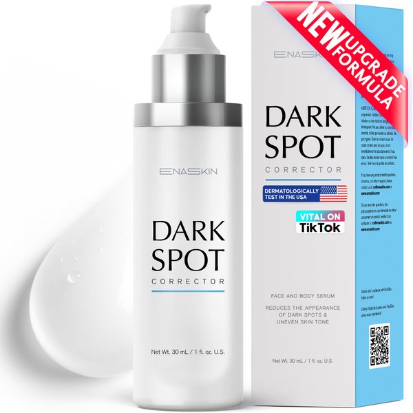 Dark Spot Remover for Face and Body: EnaSkin 30ML Age Spot Sun Brown Spot Freckles Melasma Rapid Corrector Serum - Advanced Formula for Women and Men (1.0 Fl Oz)