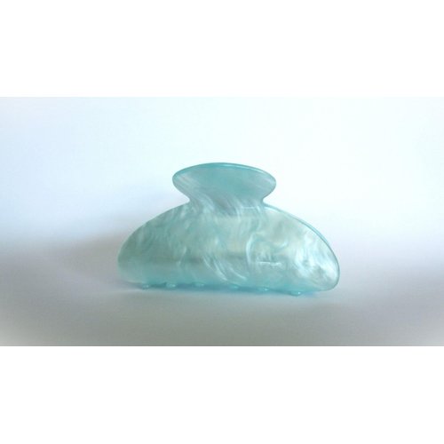 Generic Shimmering aqua blue marbled hair claw clip