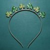 St. Patrick's Day Headband Festival Rhinestone Glitter Shamrock Hair Accessories Green Lucky Irish Clover Hair band Ornament for Women Girls Saint Patrick's Day Party Decorations Decor (shiny green