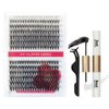 Lash Extension Kit DIY 240pcs Lash Clusters Eyelash Extension Kit,8-16mm Mix 30D 40D Curl Individual Lashes Kit with Lash Bond and Seal Lash Tweezers for Self Use(30D&40D-0.07D-8-16MIX KIT)