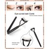 TPPICK Eyelash Curler Kit Metal Lash Curlers with Mascara Applicator Eyelashes Separator Comb & 6 Replacement Refill Pads (Rose Gold)