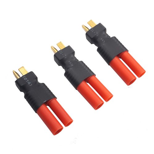 3Pack ShareGoo RC Deans T Plug Male to HXT 4.0mm Female Plug HXT Adapter for RC Car FPV Boat LiPo NiHM Battery Charger ESC
