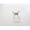 Tiny small silver tone rectangle metal hair claw clip
