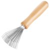 Andibro Hair Brush Cleaner Tool, Comb Cleaning Brush Rake Design Brush Cleaner Wooden Handle Hair Remover Mini Hair Instrument for Removing Hairs Dust Dirt Lint Home Salon