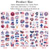 10 Sheets 4th of July Independence Day Tattoo Sticker USA Temporary Tattoos Waterproof Fake Body Art Decors Patriotic Memorial Day Tattoos for Child Adult American National Day Party Dress Up Supplies