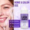 AuReve Lash Shampoo Bulk for Lash Extensions 600 Ml/20fl.oz Eyelash Extension Cleanser Oil Free Lash Cleanser for Eyelash Care, Gentle Foaming Eyelash Shampoo for Salon Home Care (Lavender 600ml)
