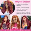 west kiss Burgundy Lace Front Wigs Human Hair Wigs for Black Women Human Hair 5x5 HD Lace Closure Wigs Human Hair 99J Body Wave Lace Front Wig Glueless Wigs Human Hair Pre Plucked 20 inch