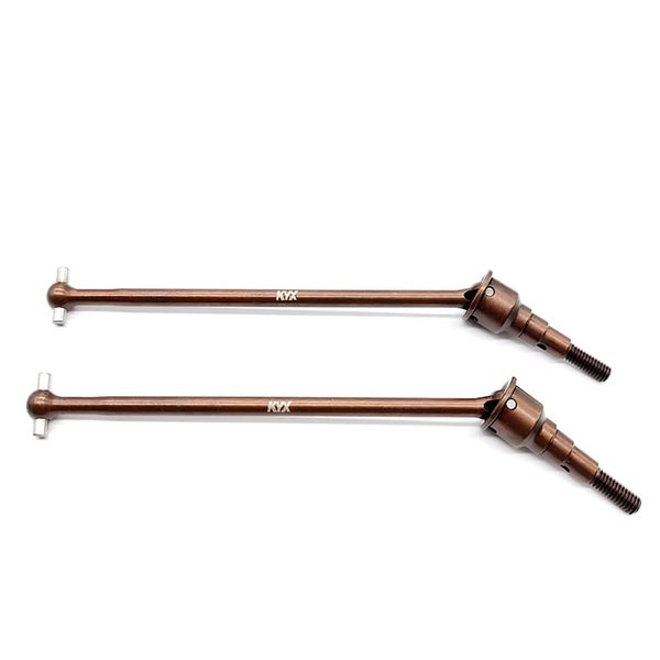 KYX Racing Hard Steel Front Rear CVD Drive Shafts Driveshafts Upgrades Parts Accessories for 1/10 RC Crawler Car LOSI Lasernut U4 4WD