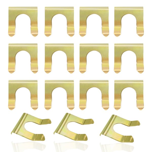 15 Pieces Brake Line Clips Metal Brake Line Retainer U Shaped Brake Hose Clips Replacement Hose Clamps Metal Brake Line Retainer Brake Cable Clip Brake Hose Lock for Auto Motorcycles Trucks