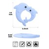 Teething Teether Toys for Babies 0-6, 6-12 Months, 4 Packs Gift Aitoustone Soft Dolphin BPA Free Teething Toy for Baby, Chewing Relief Toys with Easy to Hold Handles