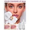 Glitter Balm Long Lasting PH Lipstick, Jelly Color Changing Shimmer Lip Gloss Tinted Lip Stain Vegan & Cruelty Free, Hydrate & Plump Glimmer Natural Pink Magic Sparkle Glow Confetti Lipstick - 01