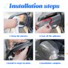 BESULEN Car Rear View Mirror Rain Visor Guard, 2 Pcs Black Rain Eyebrow for Side Mirror, Waterproof Auto Mirror Visor Smoke Guard Cover, Accessories for Most Car SUV Truck (Black)