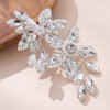 Rumtock Pearl Flower Silver Leaf Hair Clip for Wedding Brides Women Girls Special Occasion Jewelry Hair Styling Hiar Piece (Silver)