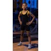 Matman Wrestling Singlet Double Knit Nylon Youth Boys Kids Weightlifting Made in USA (Black Gold, Small)