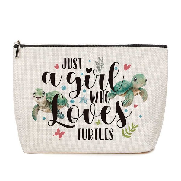 Turtle Gifts Sea Turtle Gifts for Women Just A Girl Who Loves Turtles Makeup Bag Sea Turtle Decor Birthday Gift for Turtle Lovers Christmas Gift Ideas for Daughter Sister Bestie Friends