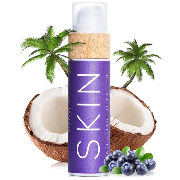 COCOSOLIS SKIN Anti-Cellulite Massage Oil XL | Organic Oil for Skin Tightening Cellulite Treatment | Corrects “Orange Peel” Skin | Natural Ingredients & Vitamin E