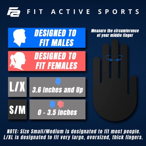 Fit Active Sports Workout Gloves for Training, Weight Lifting, Pull Ups - Extra Gym Grips - Grip Pads to Avoid Calluses - for Men & Women - Super Tight Grip