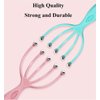Angzhili Head Massager,Protable Hand Held SPA Scalp Massager for Stress Relax,Gentle Massage Comb Massager,Comfortable Handheld Claw Scalp Massager (Pink)