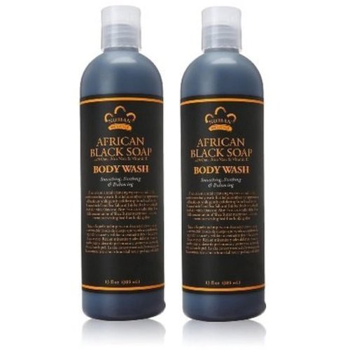Nubian Heritage Body Wash, African Black Soap, 13 Fluid Ounce (2 Pack)