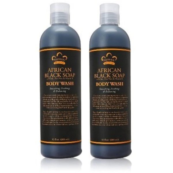 Nubian Heritage Body Wash, African Black Soap, 13 Fluid Ounce (2 Pack)