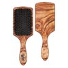 Wet Brush Paddle Hair Brush,Traditional Wood-Ultra-Soft IntelliFlexDetangling Bristles with AquaVentDesignForSpreading HairTreatmentsEvenly-Pain-Free Hair Brush For Women & Men,Shine Traditional Wood