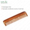 HealthAndYoga™ PureTress Handcrafted Neem Wood Comb - Non-Static and Eco-Friendly Wide Tooth Comb for Women and Men - Soothing Scalp and Hair Health - 7 Inches