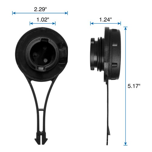 Gas Cap Fit for B&S Mower - Fuel Tank Cap Fit for Briggs and Stratton 625e, Troy Bilt 200 100 Mower with 550EX engine Engines, Gas Tank Caps Fit for Craftsman Husqvarna Toro Lawnmower, 799585