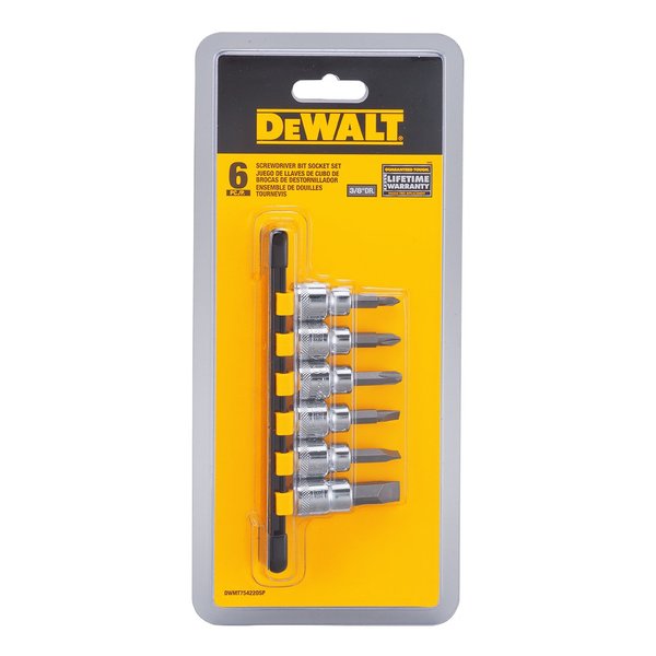 DWMT 3/8 DR 6PC SCRWDR BIT SKT SET