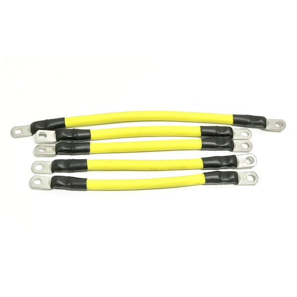 2 Gauge Golf Cart Battery Cable Set, (Yellow) E-Z-GO 1994 & UP MED/TXT 36V U.S.A Made