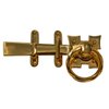Renovators Supply Manufacturing Door Lock Latch 7 1/4 in. Polished Brass Gate Latch Garage Barn Door Lock with Mounting Hardware