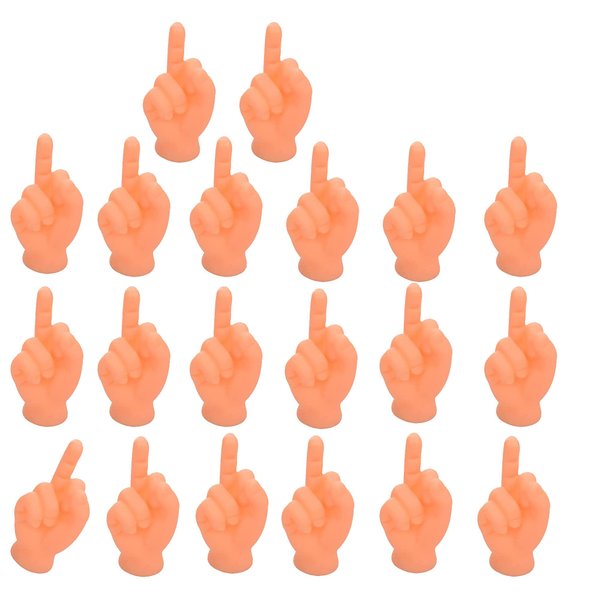 20PCS Middle Finger Puppets, Mini Fingers Funny Hand Puppets, Perfect for Games, Halloween, Christmas, Fun Bracelets