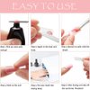 6 Pack Dual-Ended Polygel Brush and Picker Stainless Steel Manicure Polygel Mixing Picker Manicure Nail Polish Applicator Brush Nail Art Care Tools for Home Beauty Salon