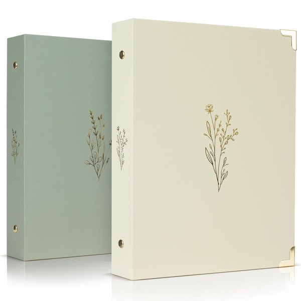 Aesthetic 6 Ring A5 Binder Set of 2 - The Perfect Small 0.75 Inch Planner Binder for Journaling or Collections - Refillable Notebook Binder with Pocket