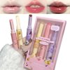 3 Colors Heart Jelly Lipstick, Hydrating Lip Gloss Tint Jelly Love Lipstick, Long Lasting Moisturizing Tinted Lip Balm Plumping Lip Stain, Non-sticky, Vivid Color Glossy Lip Gloss Stick Lip Makeup