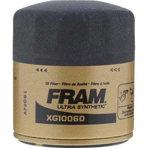 FRAM Ultra Synthetic Automotive Replacement Oil Filter, Designed for Synthetic Oil Changes Lasting up to 20k Miles, XG10060 with SureGrip (Pack of 1)